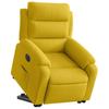 Recliner Chair with Lift Assist Electric Yellow Velvet