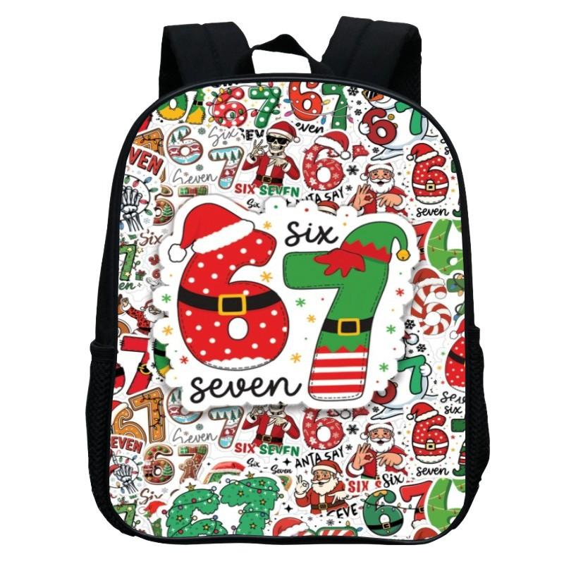 Школьная сумка в детский сад 67 Six Seven с принтом, мультяшный 12-дюймовый рюкзак, повседневный и легкий
