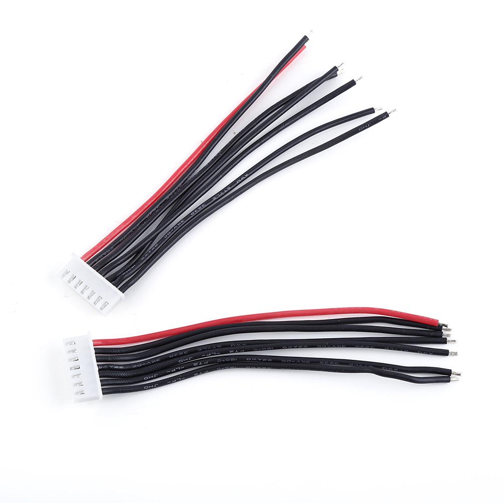 10pcs 10cm 22AWG 2-6S Balance Charger Connector Silicone Cable Adapter Plug