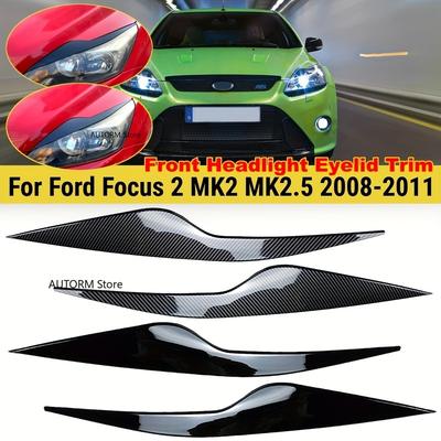 Наклейки-накладки на передние фары «Брови» для Ford Focus 2 MK2 MK2.5 2008 2009 2010 2011