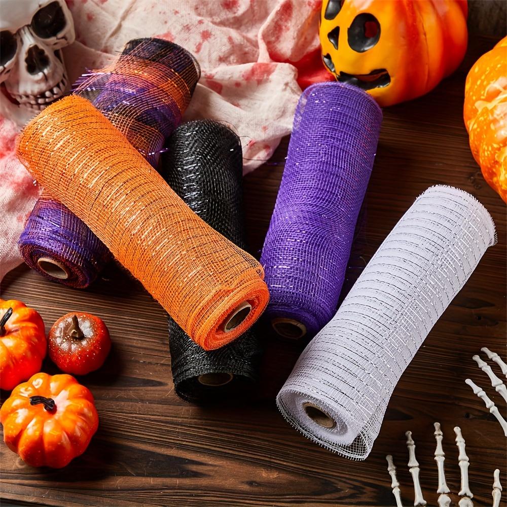 5pcs Deco Mesh 10 Inch X 30 Feet Decor Mesh Ribbon with Metallic Foil Deco Mesh Wreath Supplies Ribbon Mesh Roll