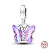 100% 925 Silver Fantasy Flying Dragon Mysterious Butterfly Charms Pendants Fit Qikaola Original Bracelets DIY Jewelry