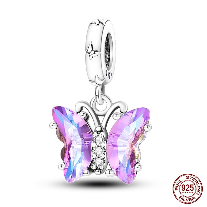 100% 925 Silver Fantasy Flying Dragon Mysterious Butterfly Charms Pendants Fit Qikaola Original Bracelets DIY Jewelry
