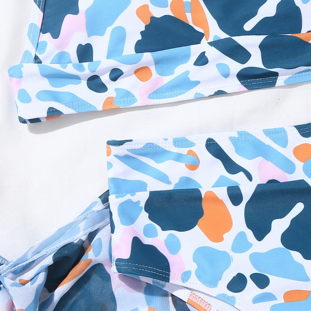 Женский сексуальный купальник из трех частей бикини с леопардовым принтом