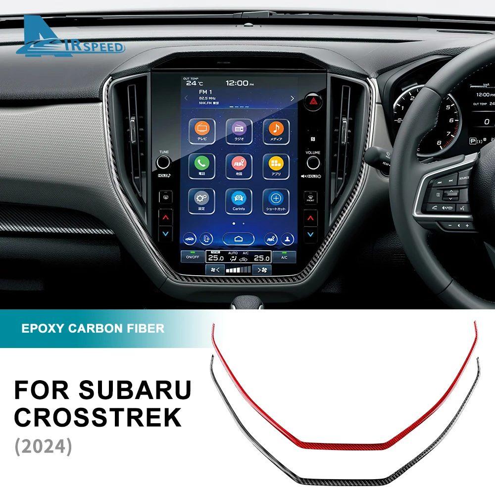 For Subaru Crosstrek Impreza 2024 2025 2026 Real Soft Carbon Fiber Sticker Car Central Control Navigation Interior LHD RHD