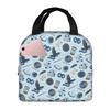 Custom H-Harryes Insulated Lunch Bag for Women Men Waterproof Film Cooler Thermal Lunch Box Beach Camping Travel