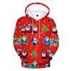 Европейская и американская трансграничная новая рождественская 3D цифровая печать мужская и женская толстовка с капюшоном Санта-Клаус
