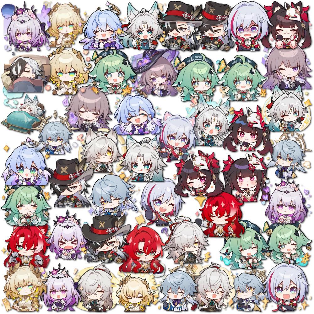 50Pcs Honkai Impact 3rd Game Star Trail Waterproof Stickers, Honkai Impact Starry Sky Cute Decals, Phone Cases, Laptop Cases, DIY Laptop Collectibles