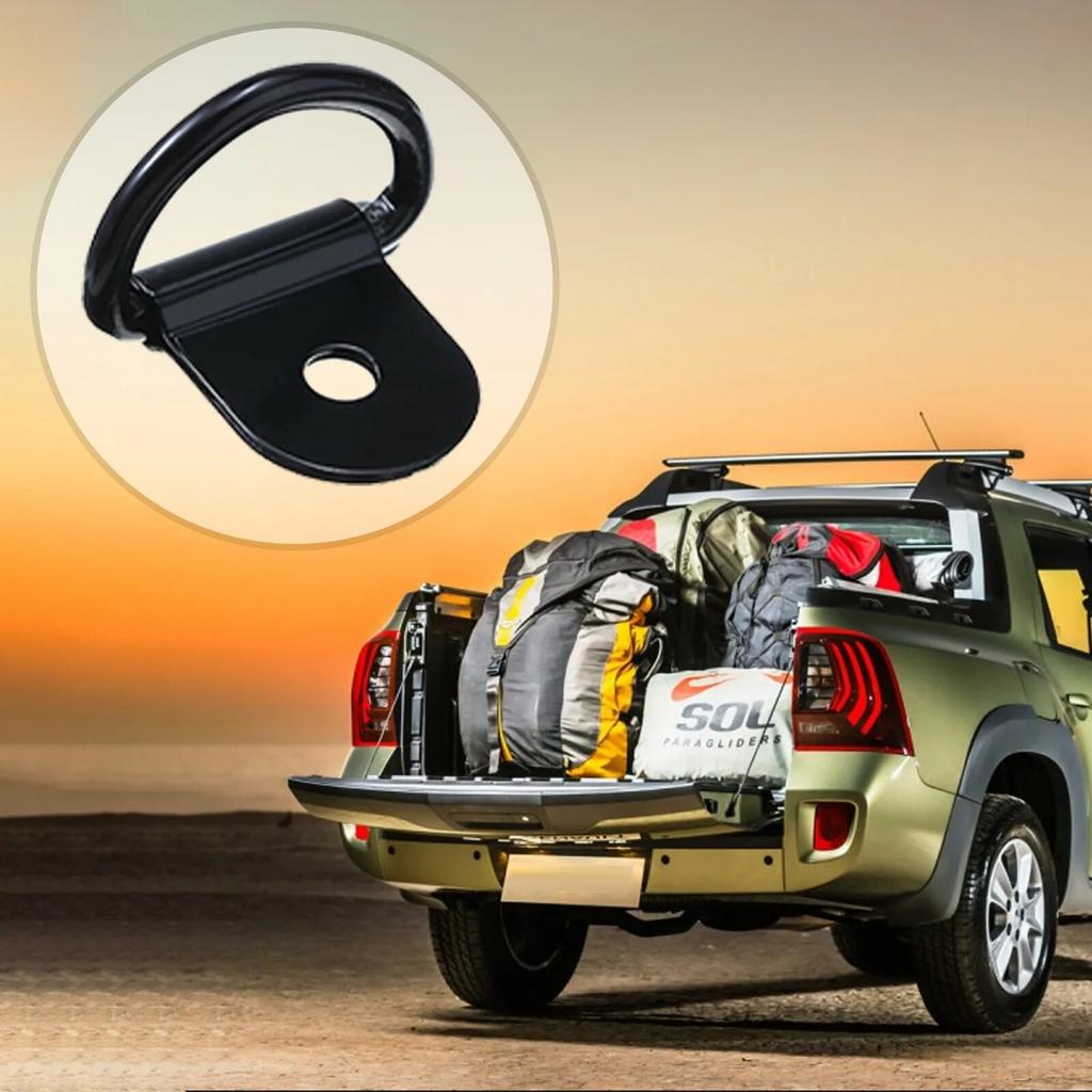 10pcs Stainless Steel D Shape Pull Hook Tie Down Anchors Ring Iron Cargo Tie Down Ring for Truck Trailers RV Boats Accessories