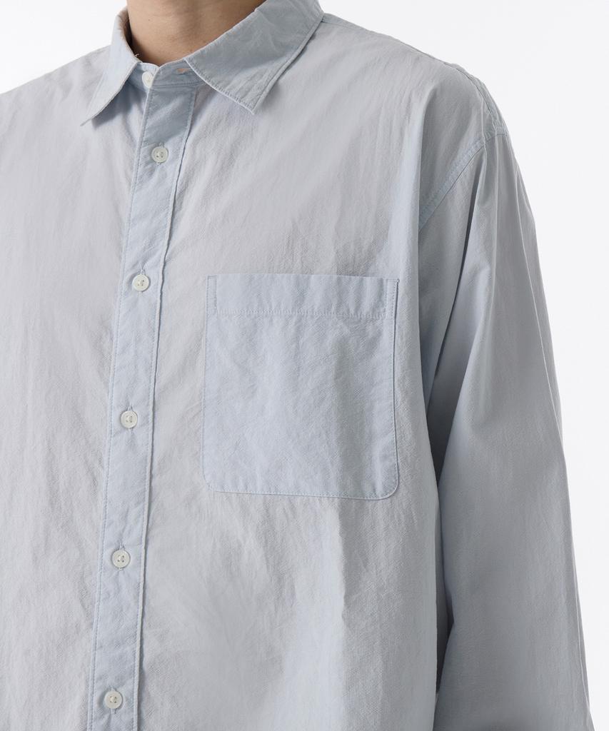 MUSINSA STANDARD Relaxed Micro Seersucker Shirt [Sky Blue]