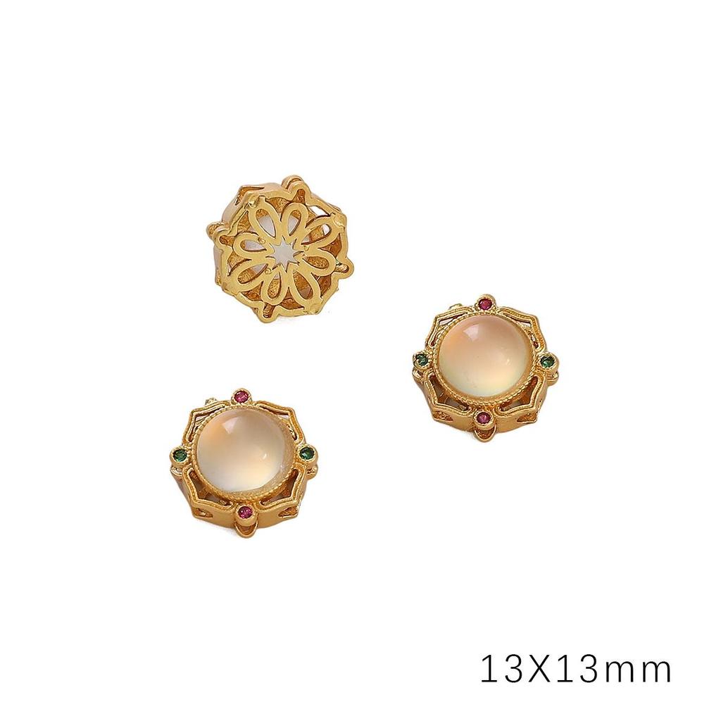 Медный песок, золото, полая перегородка, бусина для изготовления ювелирных изделий своими руками, аксессуары для рукоделия