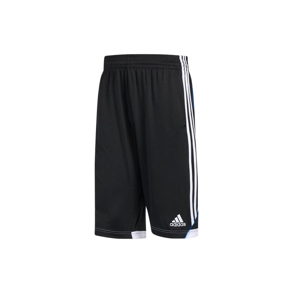 Adidas Sports Side-Stripe Breathable Basketball Shorts Men Bottoms Black BQ9871
