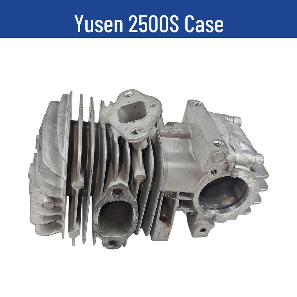 Запчасти для бензопилы Yusen 2500S: Цилиндр, Тормоз, Шнур стартера, Сцепление, Воздушный фильтр, Карбюратор.