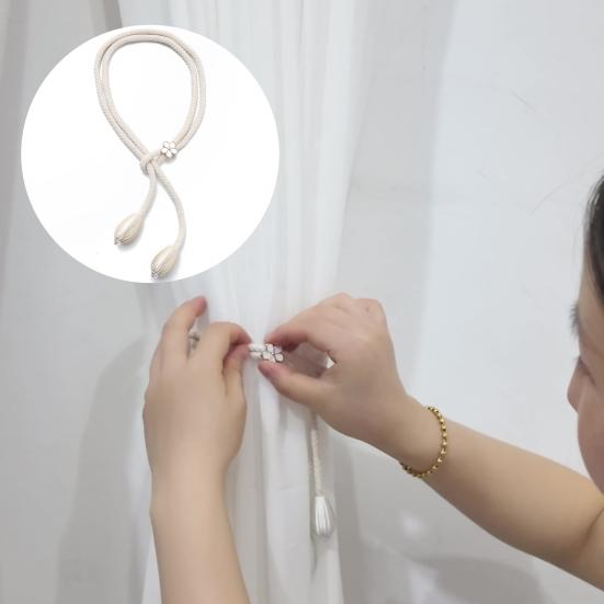 2 шт. ремни для штор в стиле бохо, ручная работа, натуральный хлопок, лен, завязки для штор, вешалка для штор, держатель для полотенец на балкон