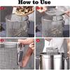Seasoning Strainer Large Stainless Steel Tea Infuser, sieve fine mesh with Extended Chain Hook for Brew Loose Leaf Tea, Seasonings Cooking, Ice Cube