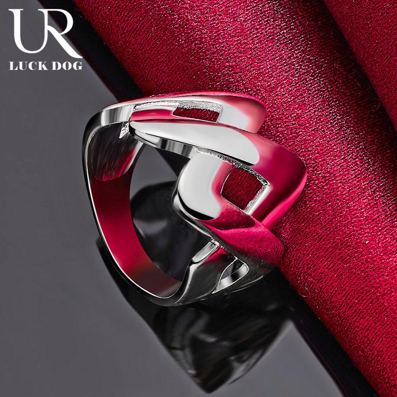 925 Sterling Silver Number 8 Geometric Ring Fashion Wedding Jewelry