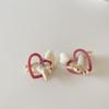 Girls Gifts White Heart Rabbit Korean Style Jewelry Animal Earrings Women Earrings Resin Jewelry