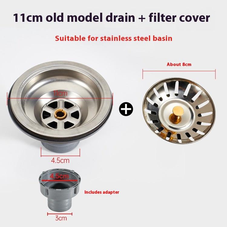 1 шт. Слив для раковины из нержавеющей стали, слив для умывальника, сетка для мусора, пробка, корзина для мусора, герметичная крышка для кухонных и ванных принадлежностей
