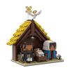 Нетоксичные Gobricks Moc Христианство Пастырь Бог Иисус Дом Кирпичики Распятие Иисуса День Рождения Рождение Иисуса Иерусалим Строительные Блоки