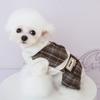 Pet Dog Sweater Set Winter Plaid Outfit Small Medium Dogs Teddy Bichon Frise Four-Legged Warm Coat