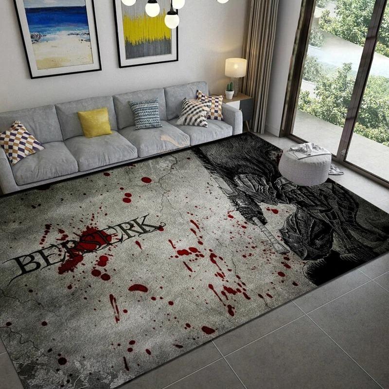 Ковер с японским аниме-паттерном для гостиной, спальни, дивана, кухни, ванной комнаты, придверный коврик, нескользящий коврик для пола, подарок, домашний декор, мягкий ковер