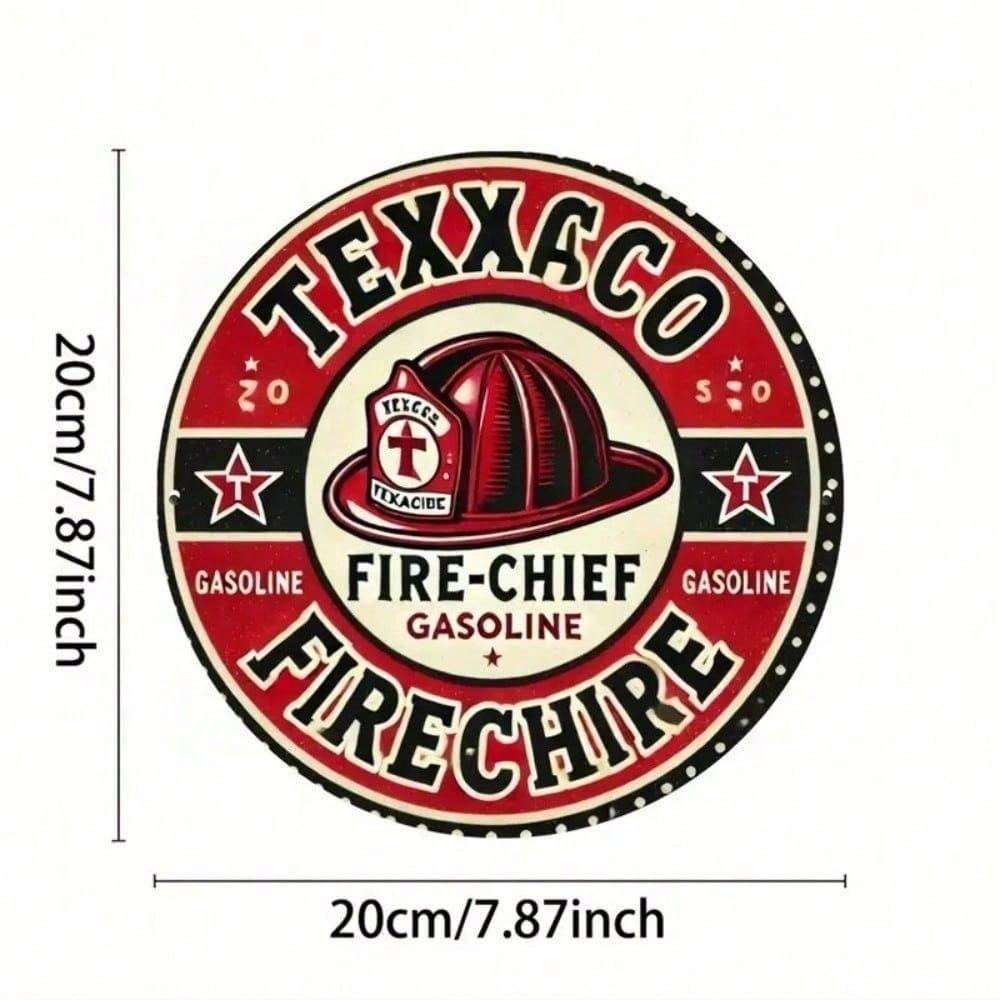 Винтажная металлическая табличка Texaco, круглая, 12 дюймов, настенное искусство для гаража, ретро-декор для мужской комнаты, уличная алюминиевая жестяная табличка