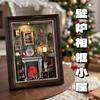Handmade DIY 3D Cottage Fireplace Photo Frame - Creative Gift & Wall Hanging Décor