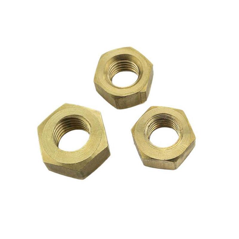 1-100 шт. цельные латунные шестигранные гайки для болтов и винтов M1.4-M24