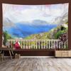 Window Sill Garden Beach View Large Tapestry Wall Hanging Bohemian Hippie Tapestry Room Aesthetic Living Room Home Decoration