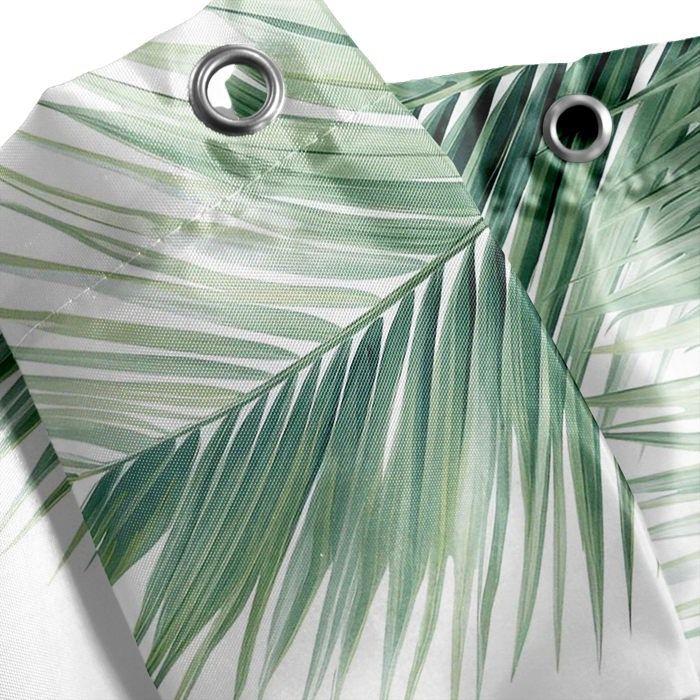 Rideau de douche avec crochets Havane