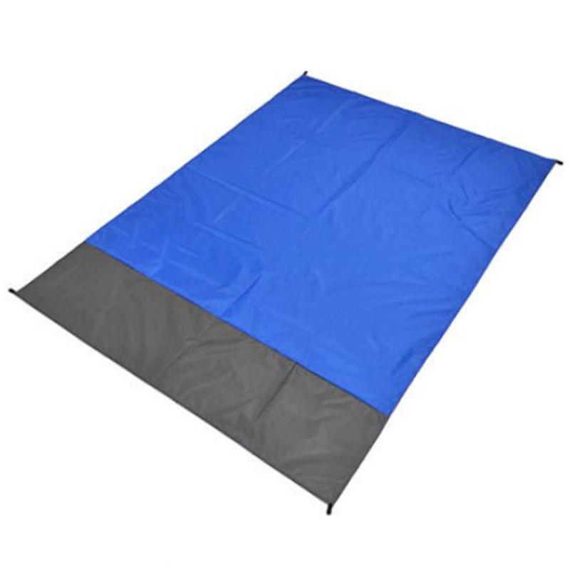 Пляжное одеяло, водонепроницаемый уличный карманный складной портативный легкий коврик для пикника 210x200 см