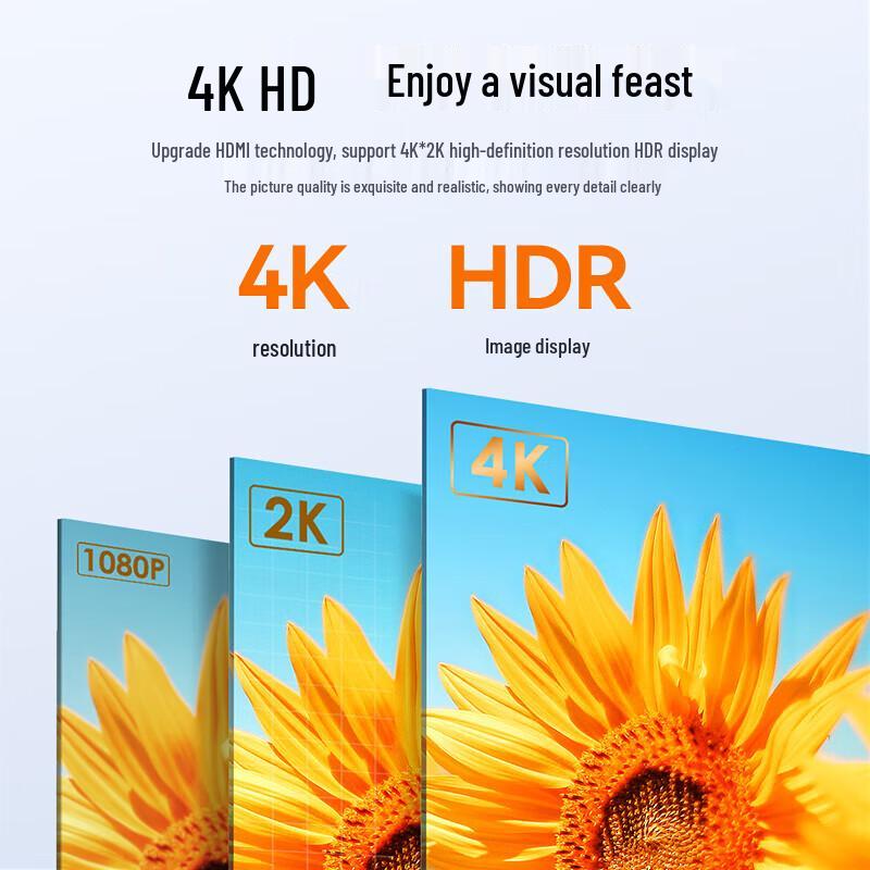 BIAZE Удлинительный кабель HDMI 2.0, 10 м, папа-мама