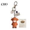 Metal Keychain A Little Highland Cow for You Keychain, 3D Resin Keyring with Birthstone Comforting Gift & Sentiment Card, Your Daily Reminder of Quiet