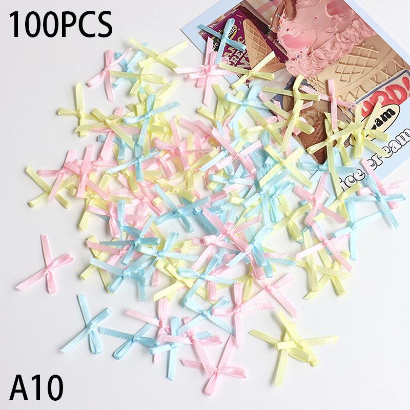 100 шт. 20-30 мм маленький размер атласная лента бант цветок DIY ремесло украшения ремесла аксессуары украшения принадлежности