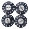 2T2V Electric Guitar Knobs Hight Hat Silver Reflector Volume Tone Speed Control Knob For Bass Guitar Accessories