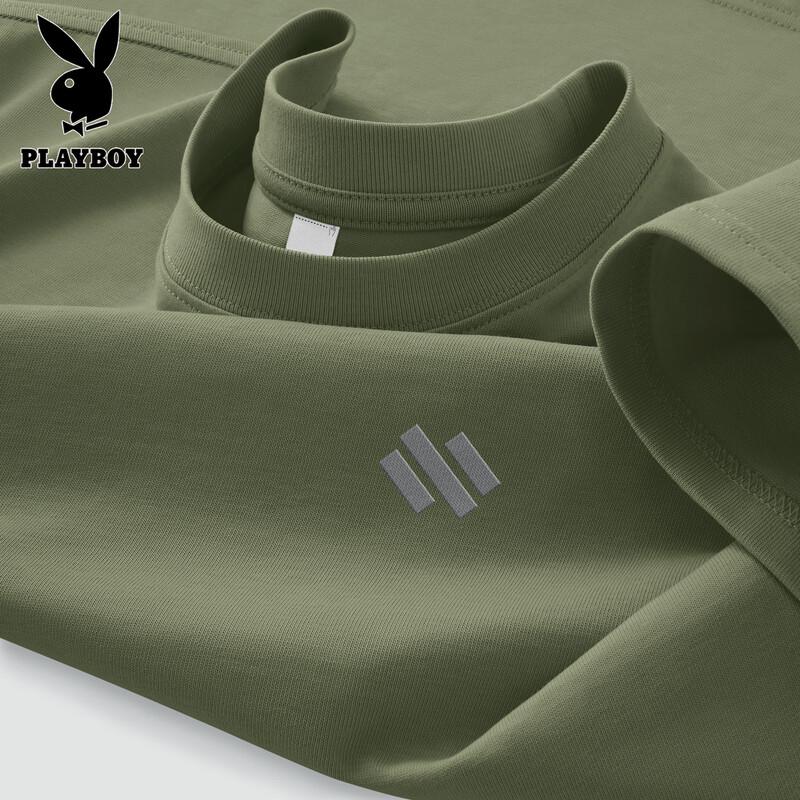PLAYBOY Мужская хлопковая футболка свободного кроя с коротким рукавом