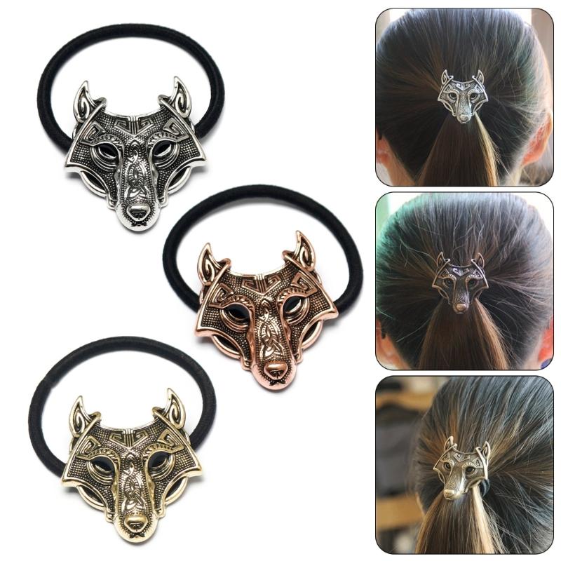 Винтажные резинки для волос с металлическим подвесом в виде животных, резинки для волос, элегантные держатели для хвостиков, украшения для волос