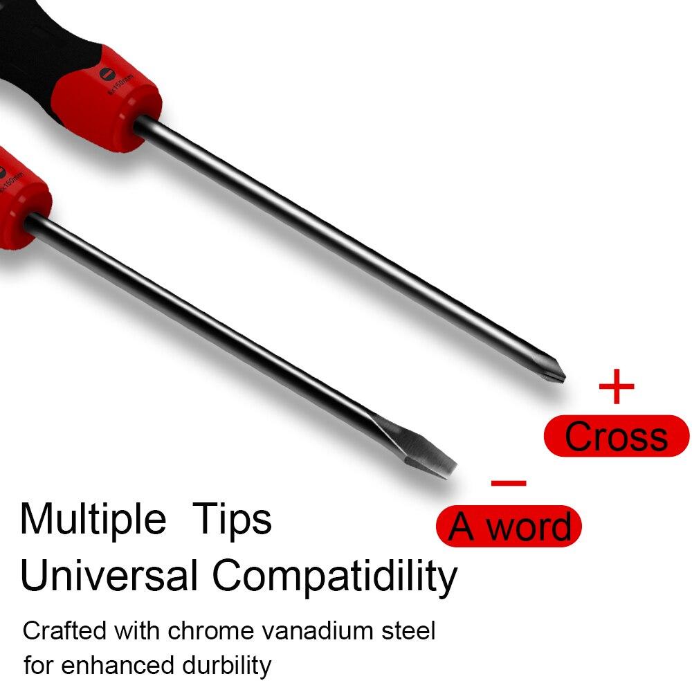Набор отверток WISEUP, 7 шт., для ремонта дома, нескользящая отвертка Phillips со шлицем из хромированной стали/F Phillips для ремонта дома