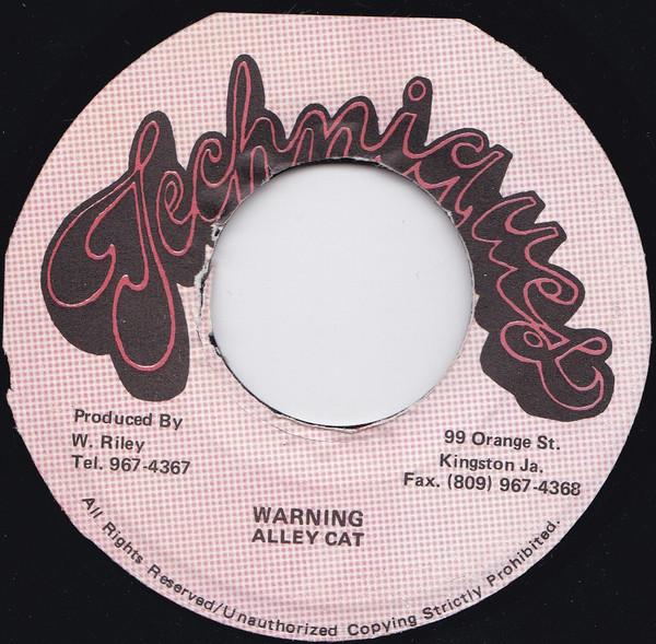 7inch Record ALLEY CAT - Warning NONE Techniques 1995 Jamaica Reggae, Ska & Dub Used