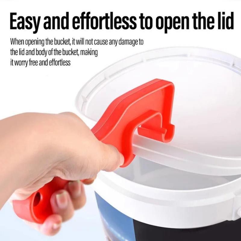 1pcPaint Bucket Lid Opening Tool Manual Effort-Saving Household Lid Opener Paint Bucket Honey Bucket Lid Opening Wrench Plastic