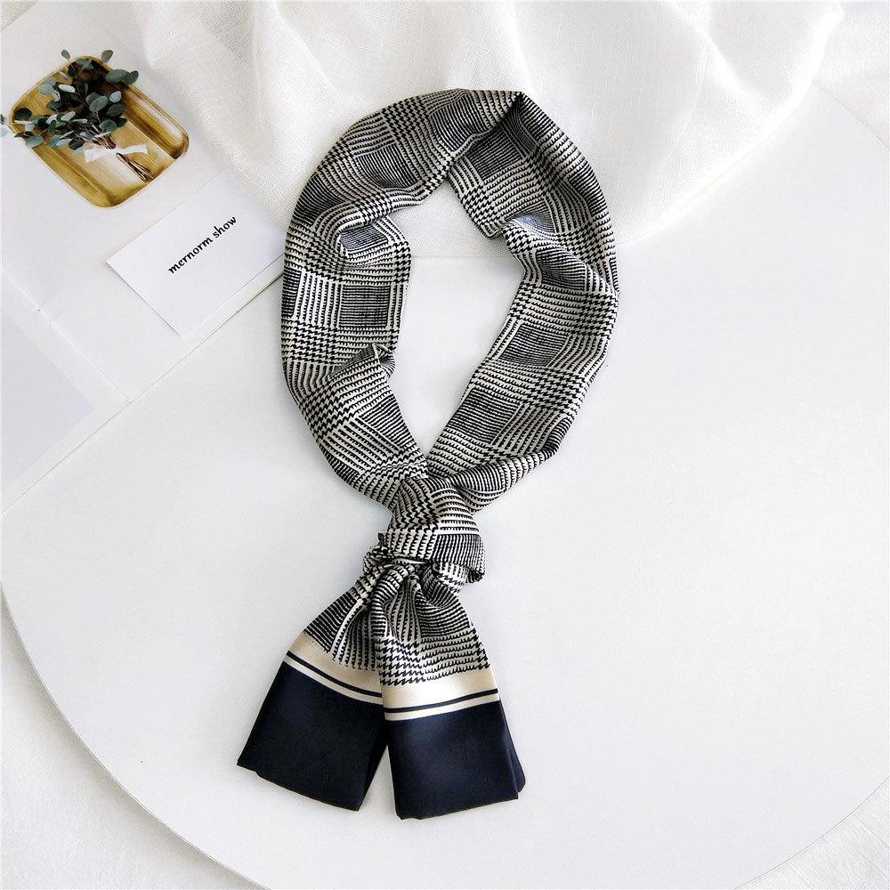 New Scarves Silk Scarves Women'S Spring And Autumn Season Long Decorative Professional Scarves Summer Thin Styles Paired With Shirts Stylish