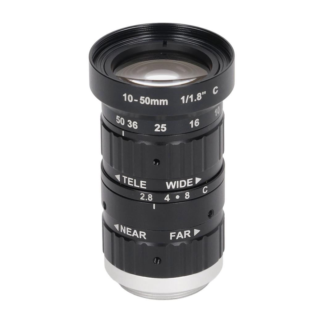 6MP Camera Zoom Lens C Mount 10mm To 50mm Focal Length Manual Aperture High Definition for
