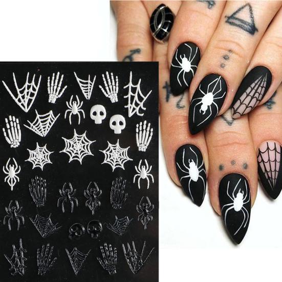 1 Sheet Nail Wing 5D Eye Halloween Dark Devil's Stickers Sky Safe Stunning Nail