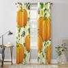 Осенняя тыква и пчела занавеска для окна гостиной спальни украшения шторы роскошные кухонные шторы ламбрекены
