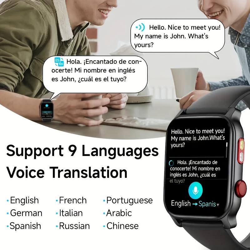 Умные часы QTLLBT, звонки по Bluetooth, инструмент для изучения языков, водонепроницаемые, мультиспортивные, пульсометр, измерение кислорода в крови, монитор сна