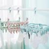 Folding Clothes Drying Rack Underwear Socks Clip Multifunctional Clothespin Rack Plastic Cloth Drying Hanger Towel Laundry Pegs