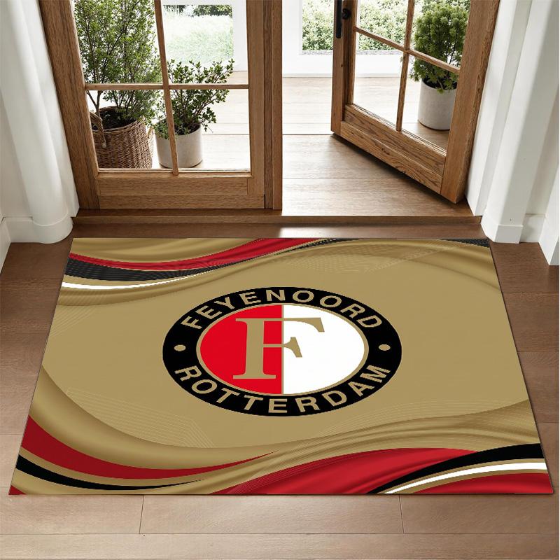 Feyenoord Design Crystal Velvet Rug Soft Decorative Mat for Bedroom Entrance