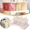 9 Grids Ice Cream Mold With Stick Lid PVC Ice Popsicle Dessert Tray Kitchen Maker Maker Ice Too I4J7