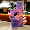 Мягкий чехол для телефона с узором «Косатка в океане» для iPhone 15 16 17 Air 14 Pro Max 16E Plus 13 12 Mini, с покрытием, противоударный, Fundas