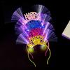 Women LED Light Up Headband Women Flame Luminous Hair Hoop New Year Headband Party Prom Rave Accessories